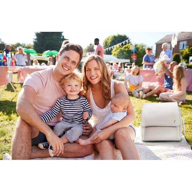 iPack Zipper Pockets Backpack Diaper Bag, Gray