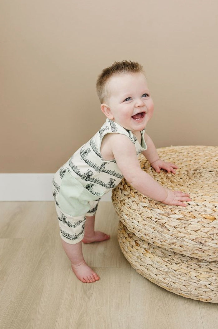 GOTS Certified Organic Cotton Sleeveless Romper - Billie & Kid