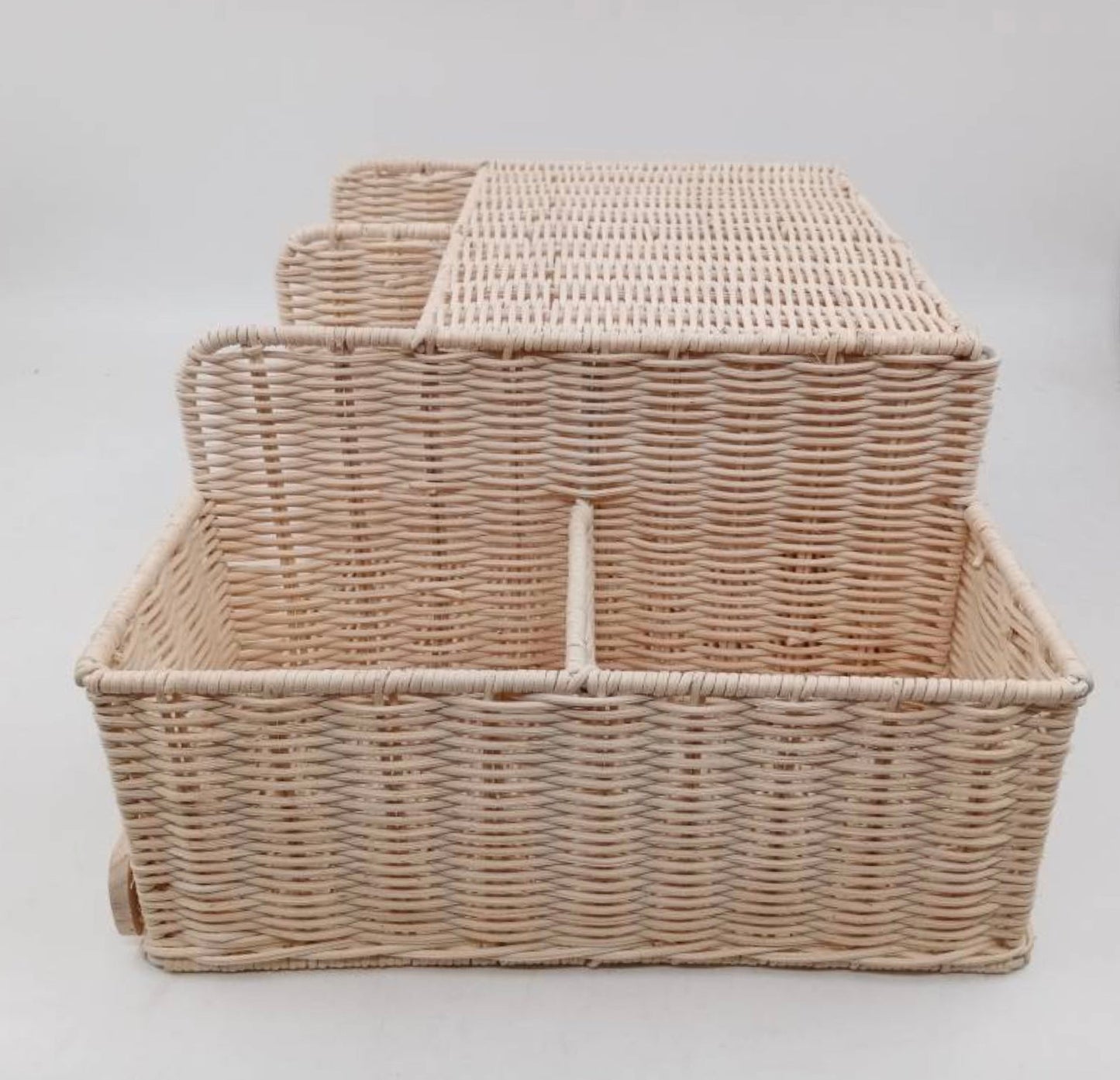 LELLOBABY™ X Hampton BABY - Deluxe Rattan Diaper Caddy