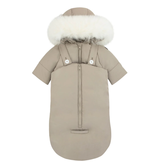 Pramie Beige Baby Snowsuit | Cozy Winter Bunting 3M–9M