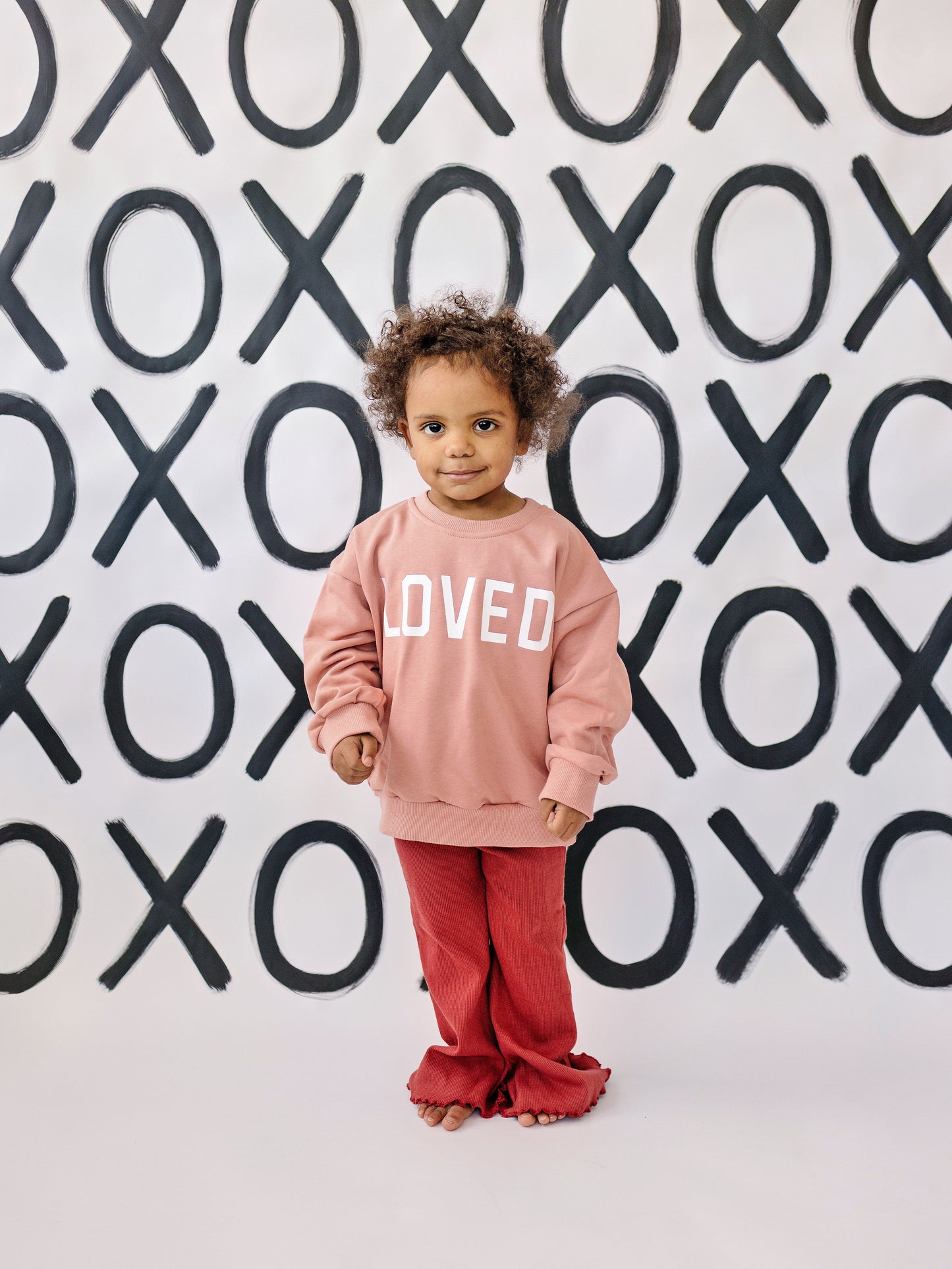 Loved Crewneck Sweatshirt - Red or Pink