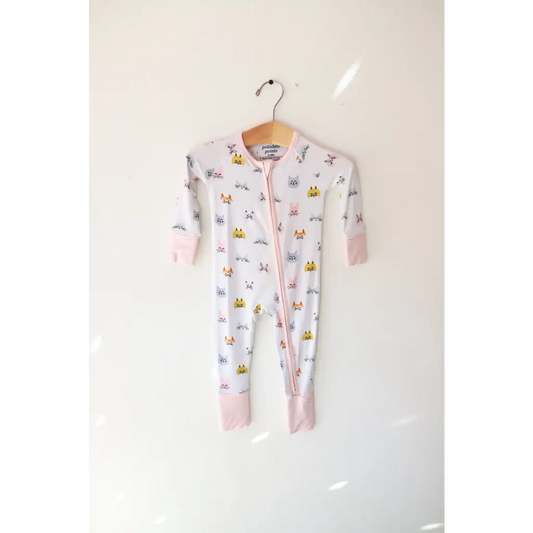 Kitty Cat Bamboo Baby Sleeper