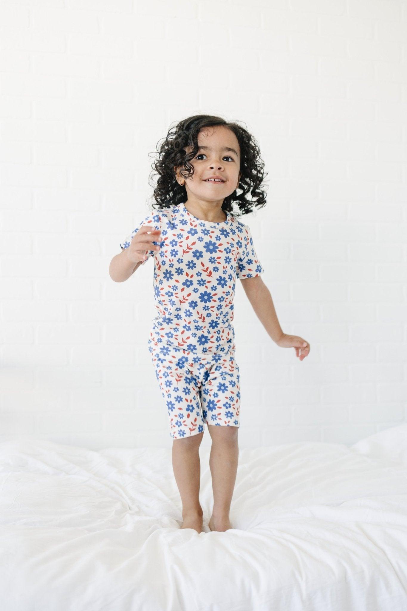 Red White & Blooms 2pc Bamboo Pajamas *4T left