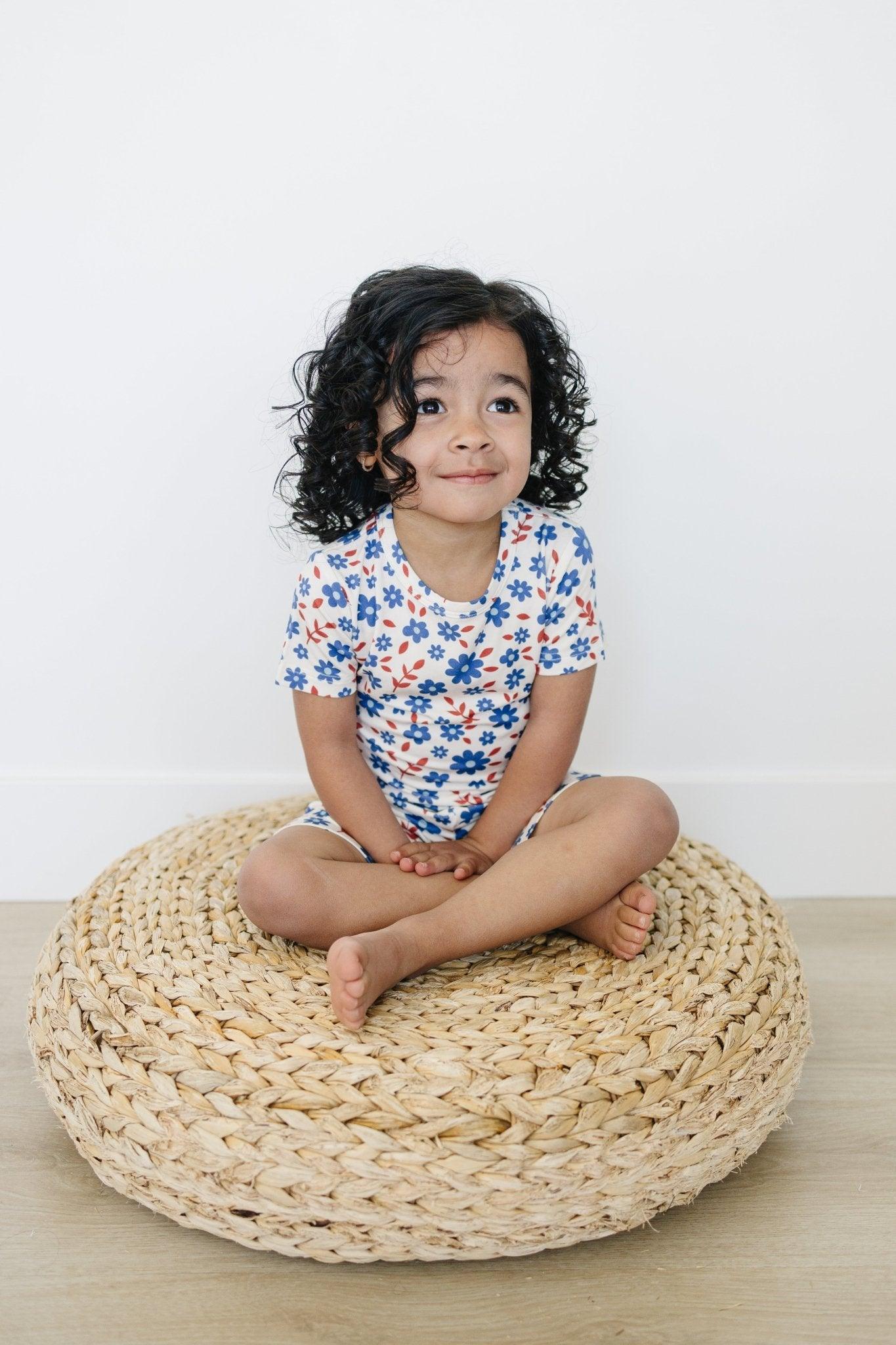 Red White & Blooms 2pc Bamboo Pajamas *4T left