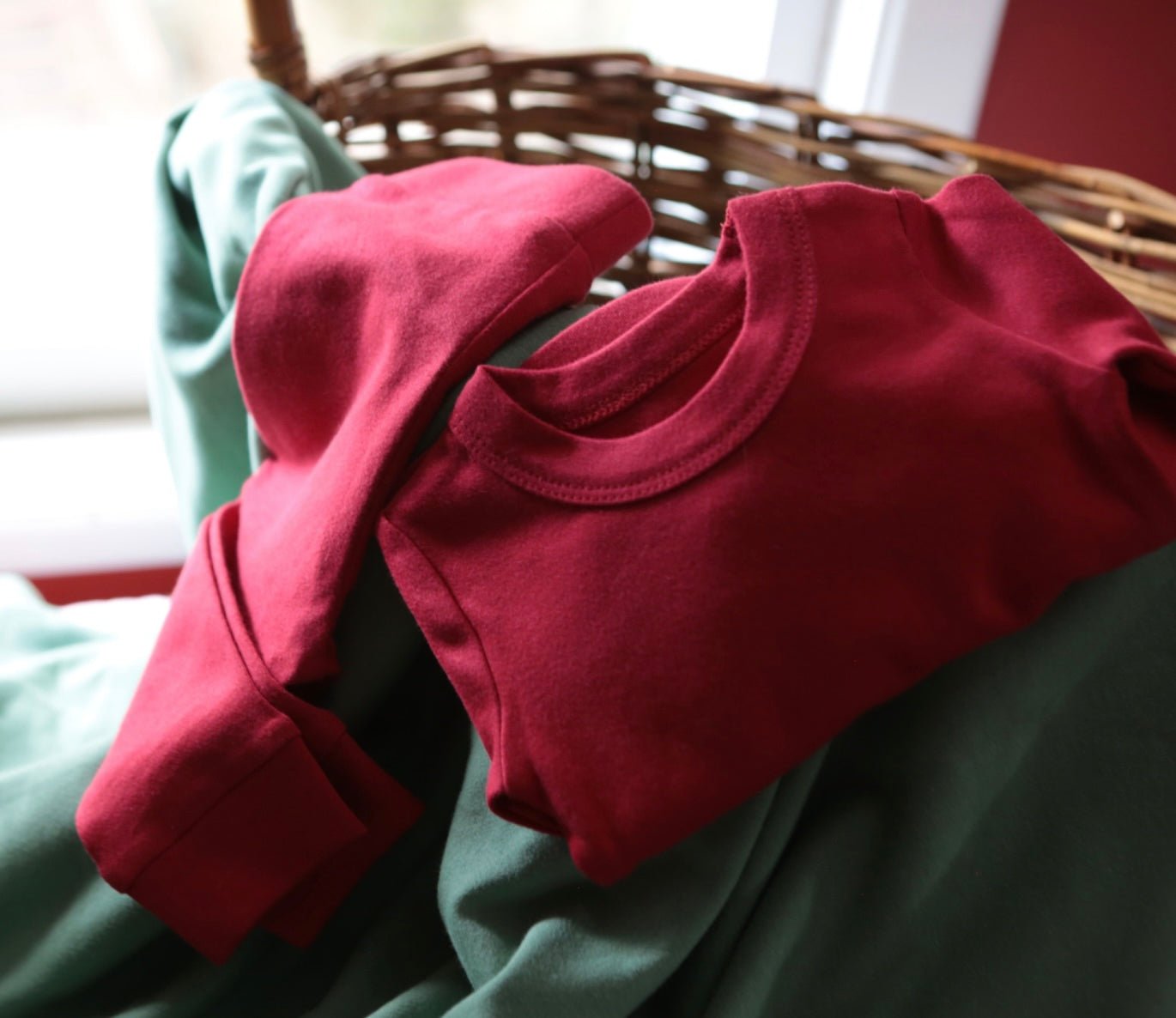 baby pajamas | scarlet red